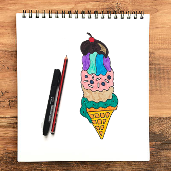 Buy Ice-cream Draw And Write Journal: Ice-cream - Story Notebook For Kids -  Writing And Drawing Creative Book For Lolly, Sweet And Ice-Cream Fans! Book  Online at Low Prices in India |
